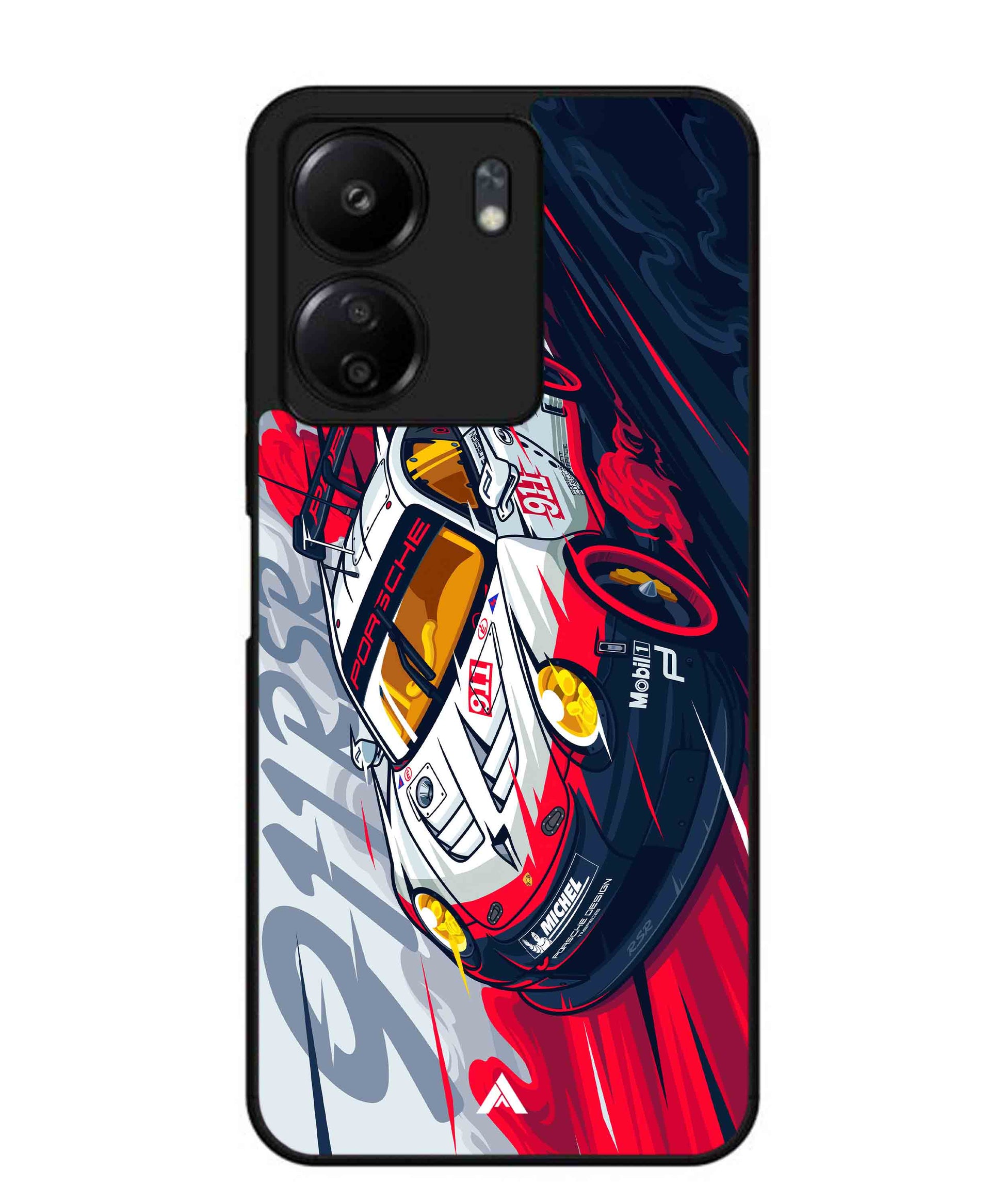 Porsche 911 Car Metal Back Cover Phone Case for Poco C65