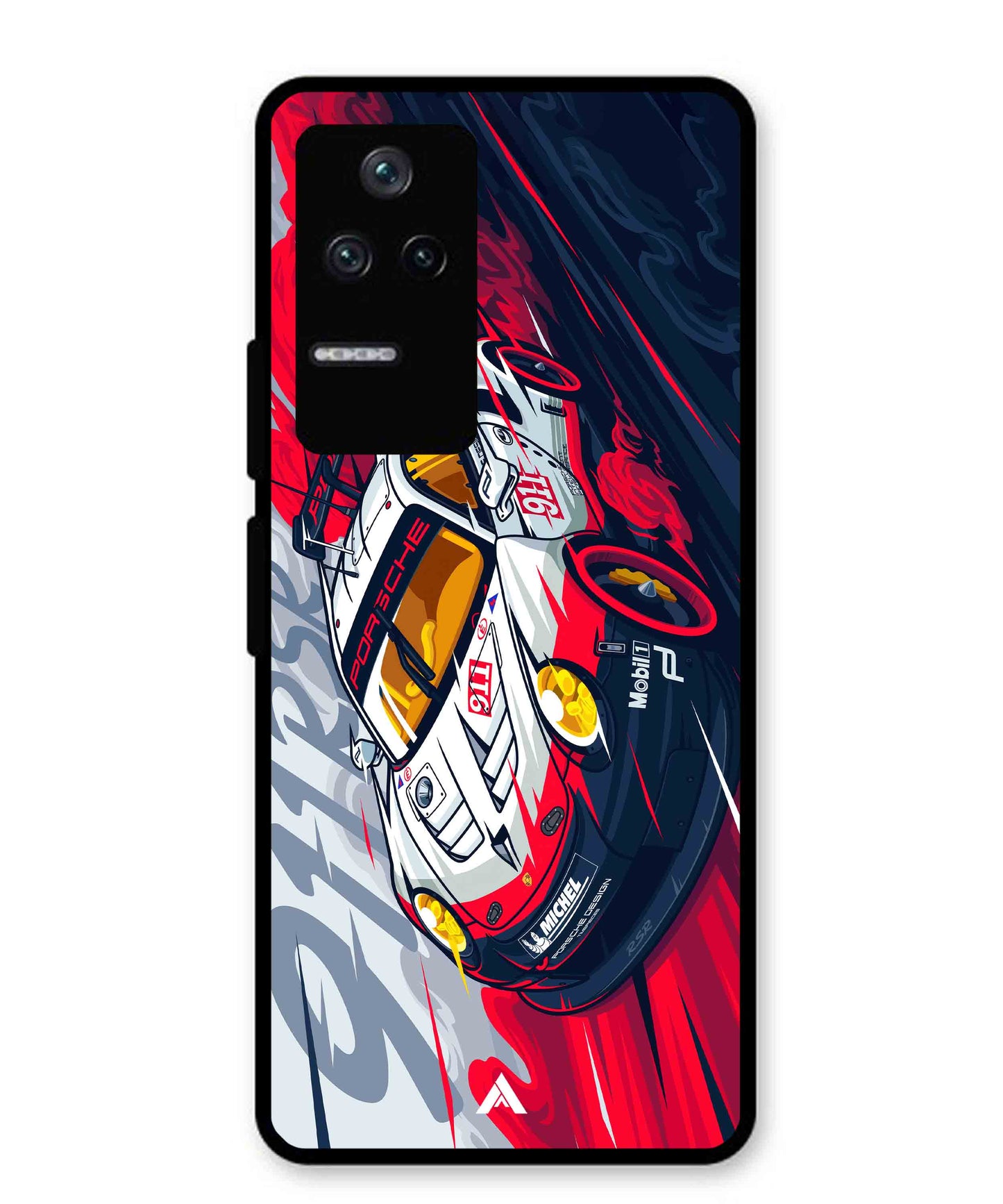 Porsche 911 Car Metal Back Cover Phone Case for Poco F4