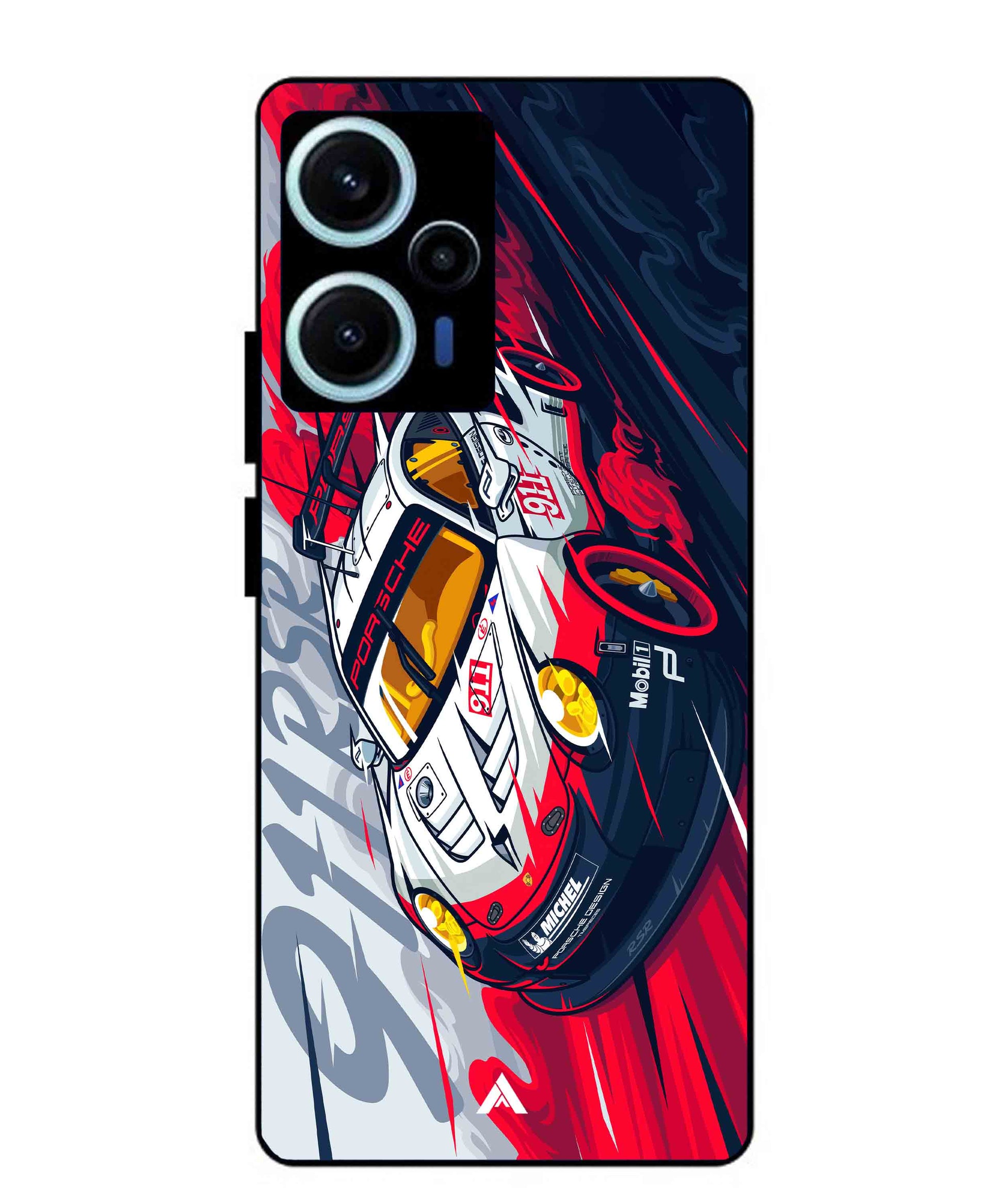 Porsche 911 Car Metal Back Cover Phone Case for Poco F5