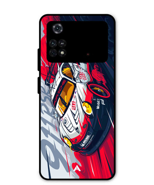 Porsche 911 Car Metal Back Cover Phone Case for Poco M4 Pro 4G