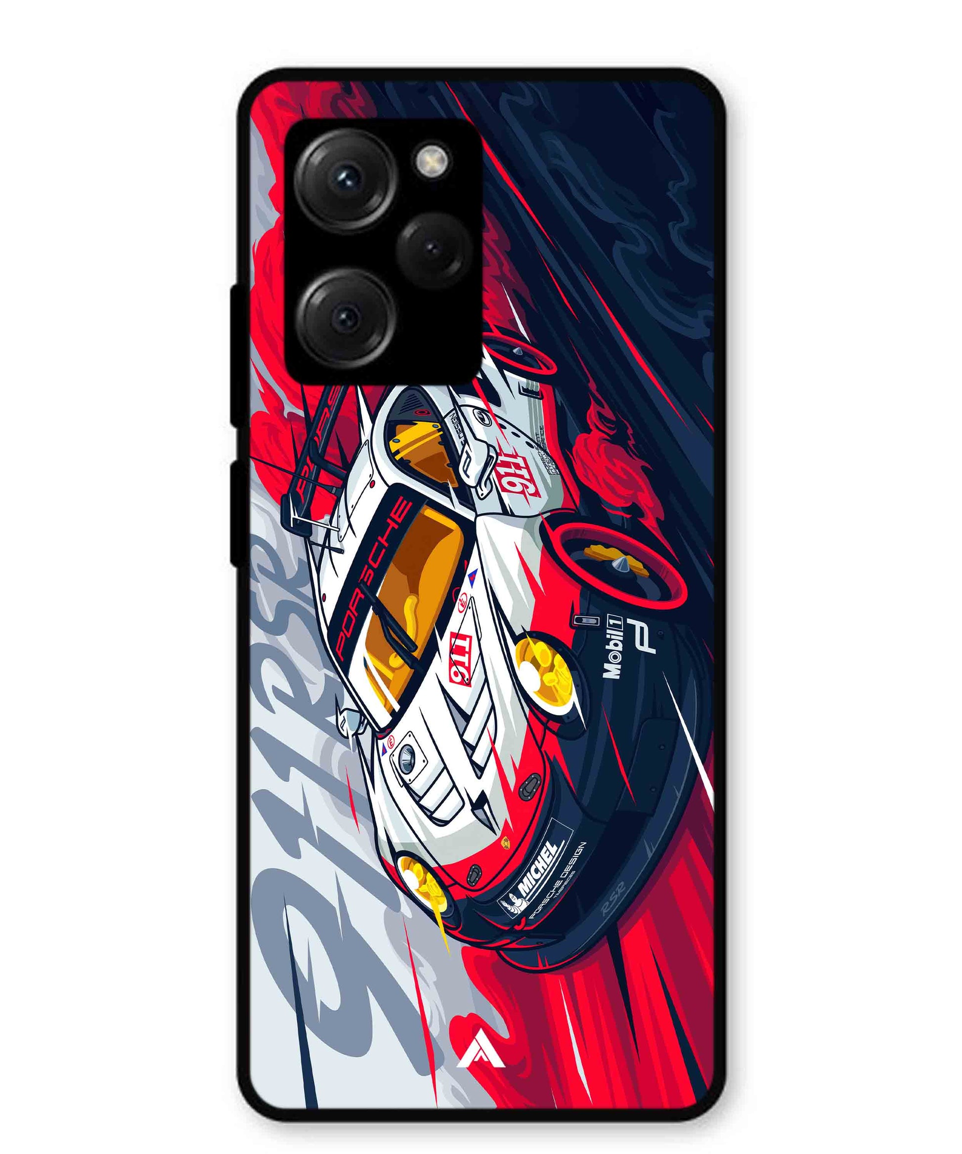 Porsche 911 Car Metal Back Cover Phone Case for Poco X5 Pro