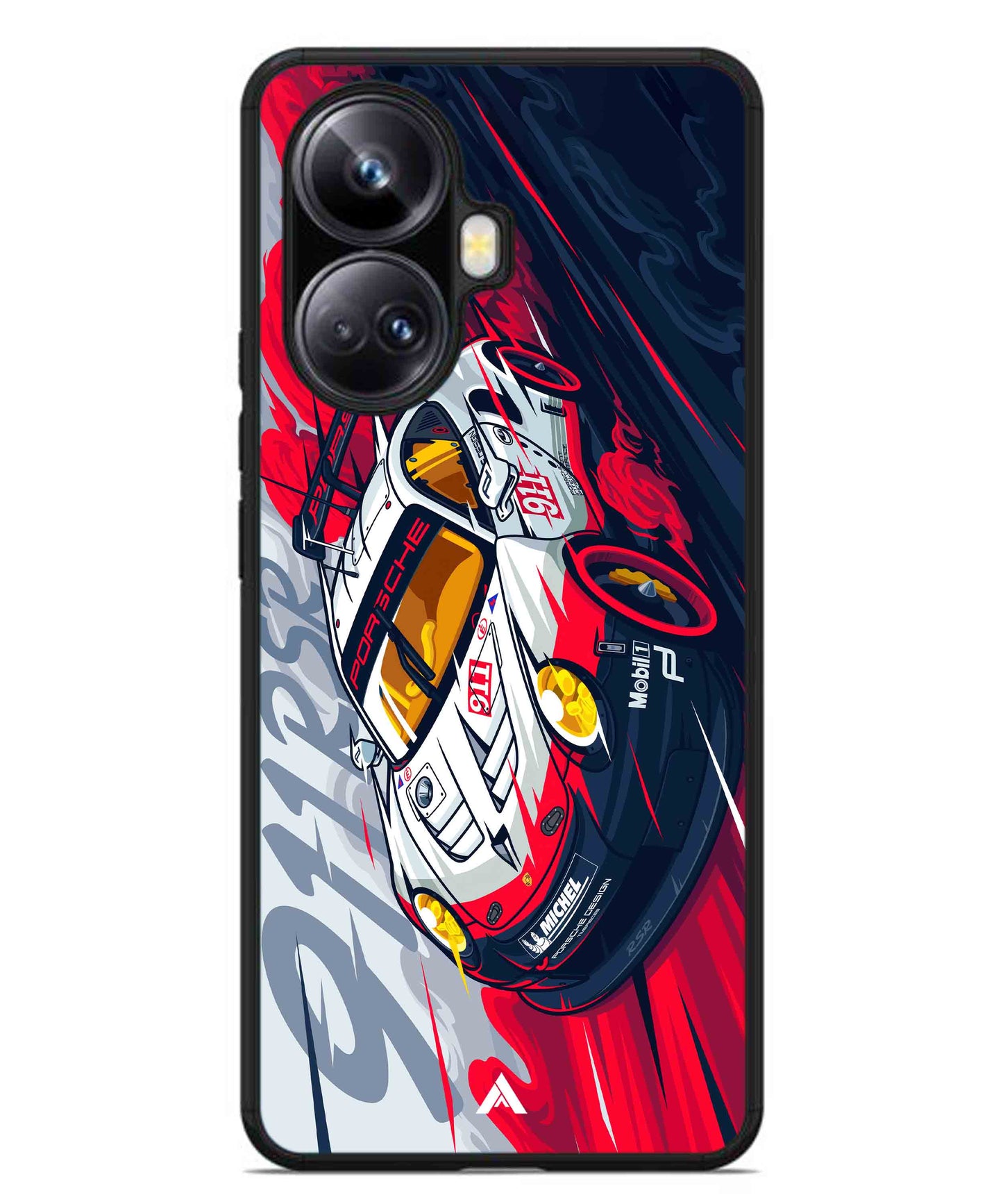 Porsche 911 Car Metal Back Cover Phone Case for Realme 10 Pro Plus