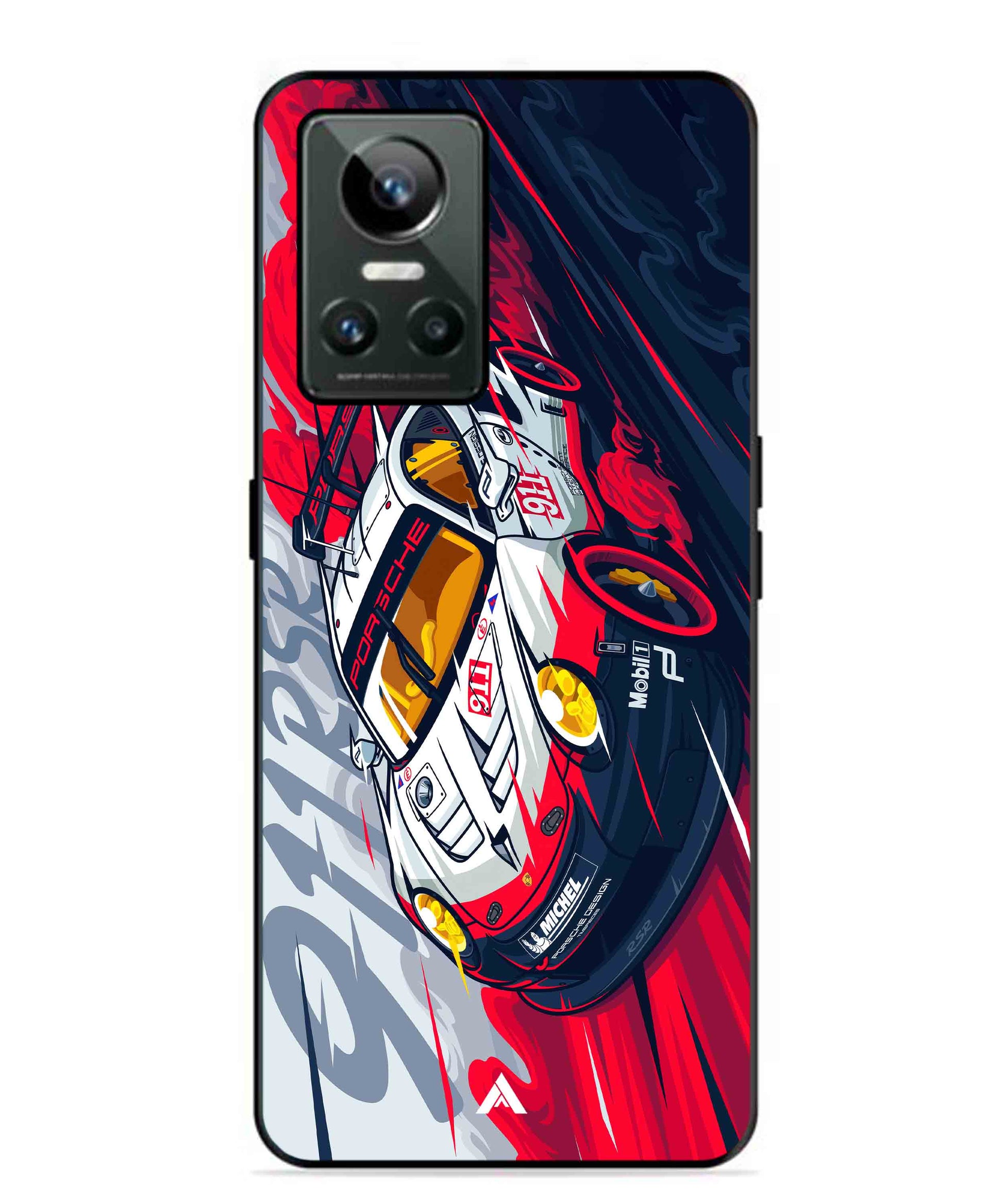 Porsche 911 Car Metal Back Cover Phone Case for Realme GT Neo 3