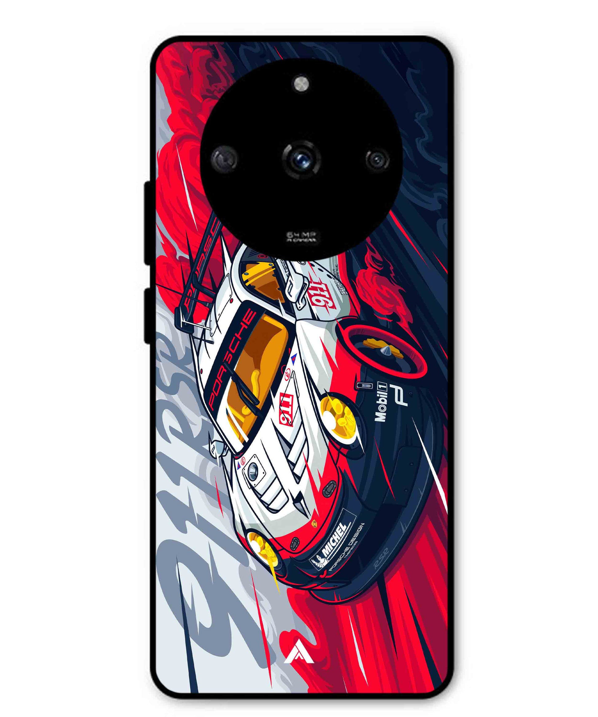 Porsche 911 Car Metal Back Cover Phone Case for Realme Narzo 60