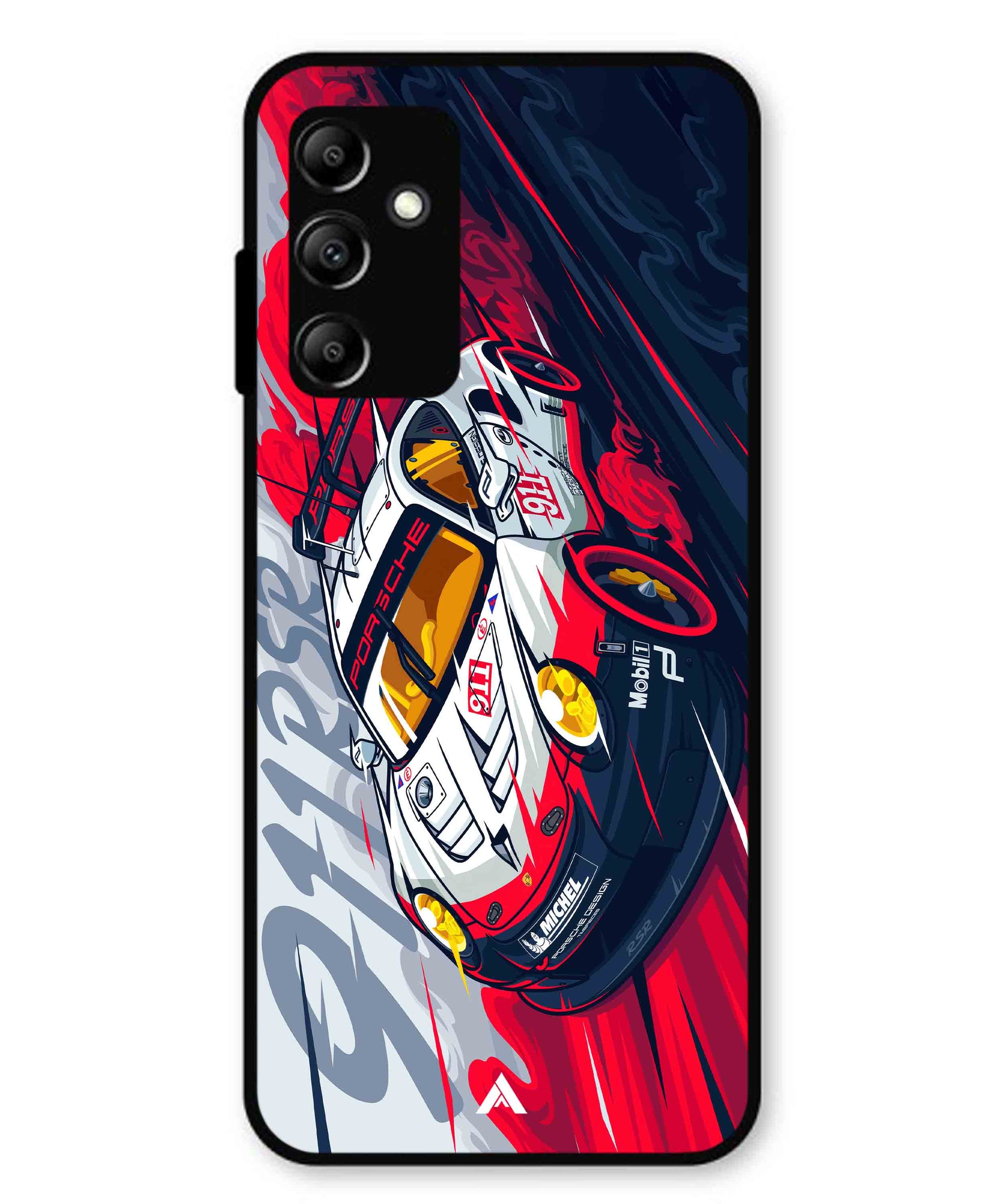 Porsche 911 Car Metal Back Cover Phone Case for Samsung Galaxy A14 5G