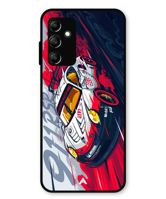 Porsche 911 Car Metal Back Cover Phone Case for Samsung Galaxy A14 5G