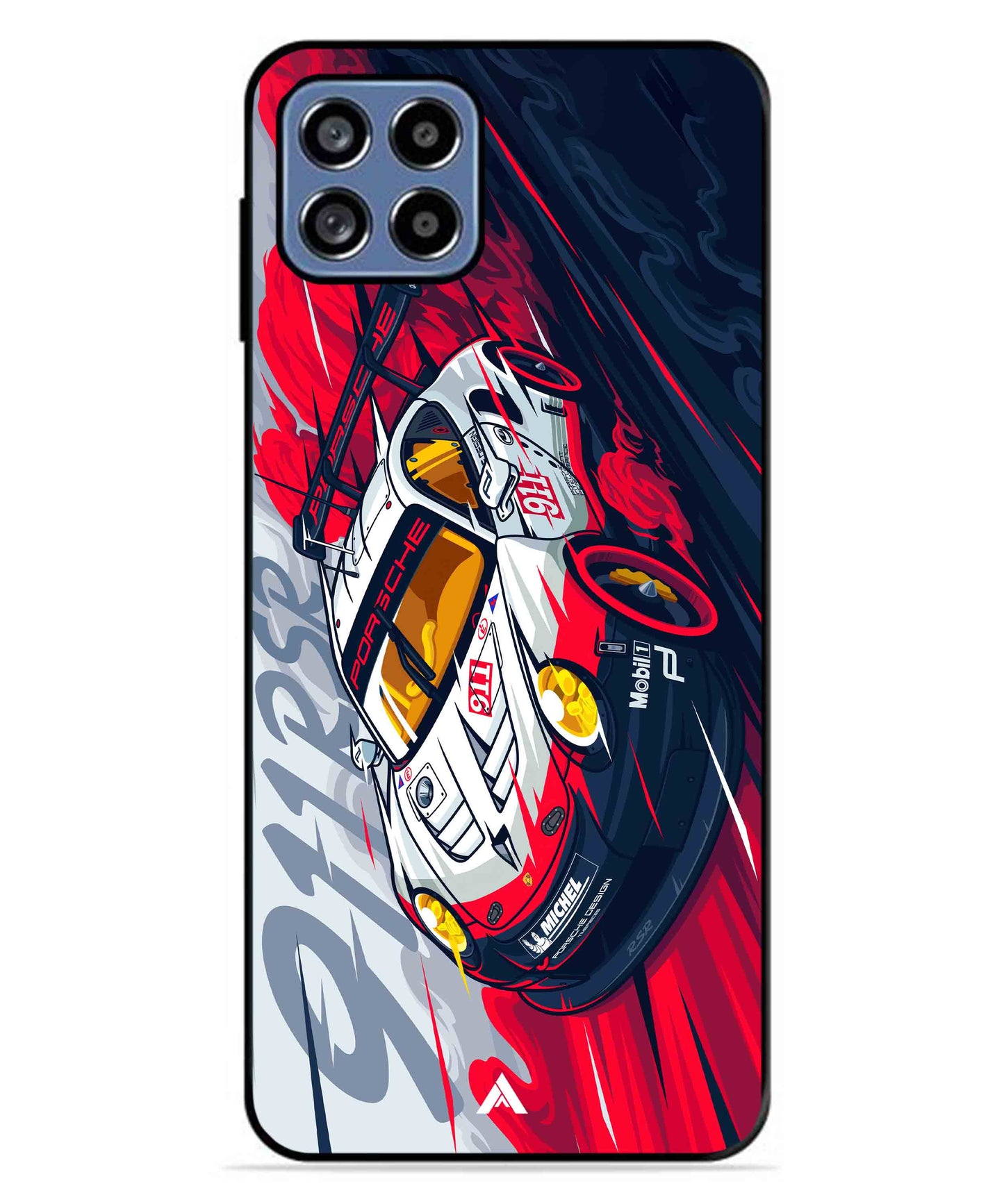 Porsche 911 Car Metal Back Cover Phone Case for Samsung Galaxy A22 5G