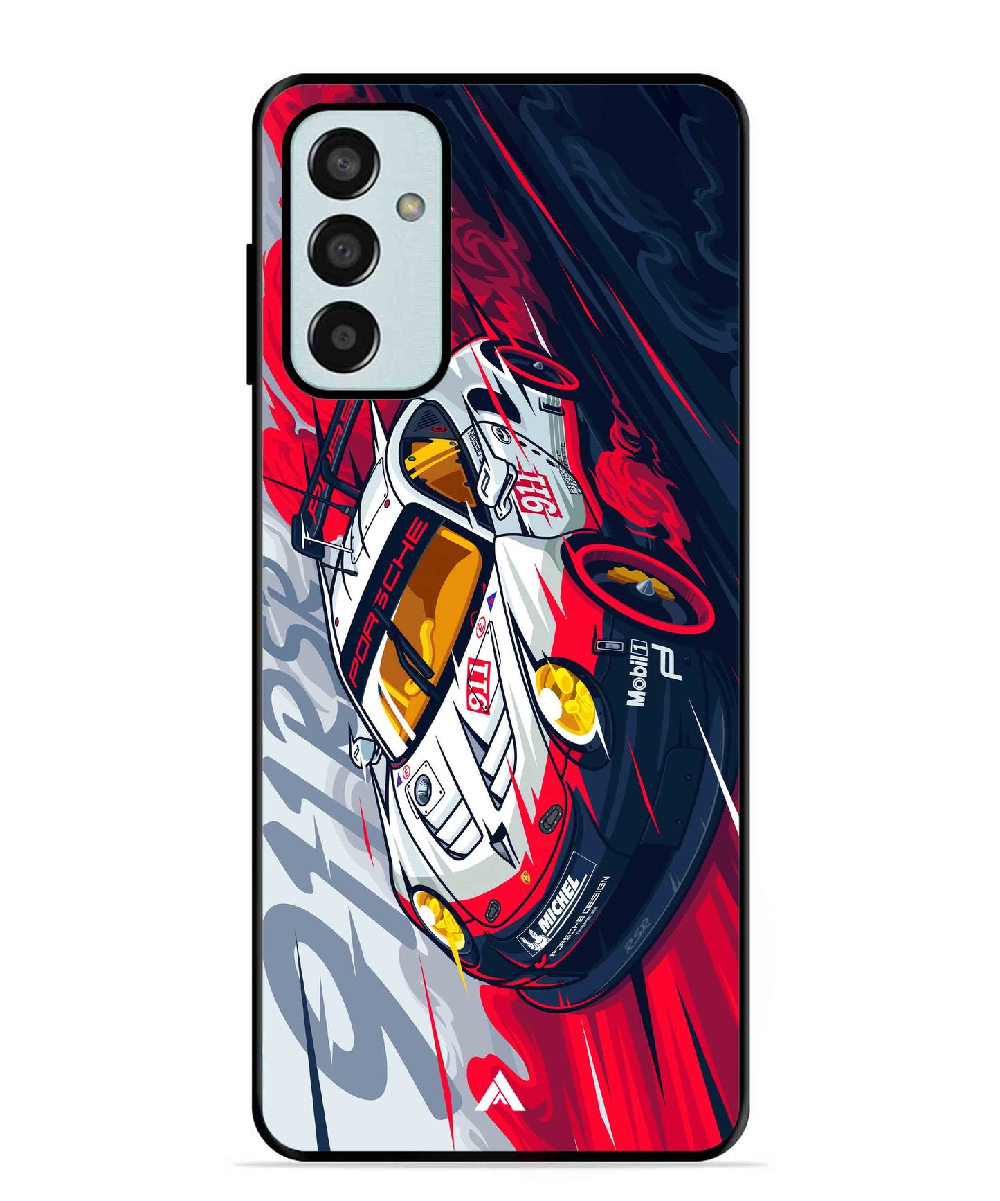 Porsche 911 Car Metal Back Cover Phone Case for Samsung Galaxy M13 4G