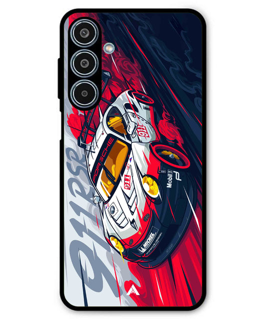 Porsche 911 Car Metal Back Cover Phone Case for Samsung Galaxy M35