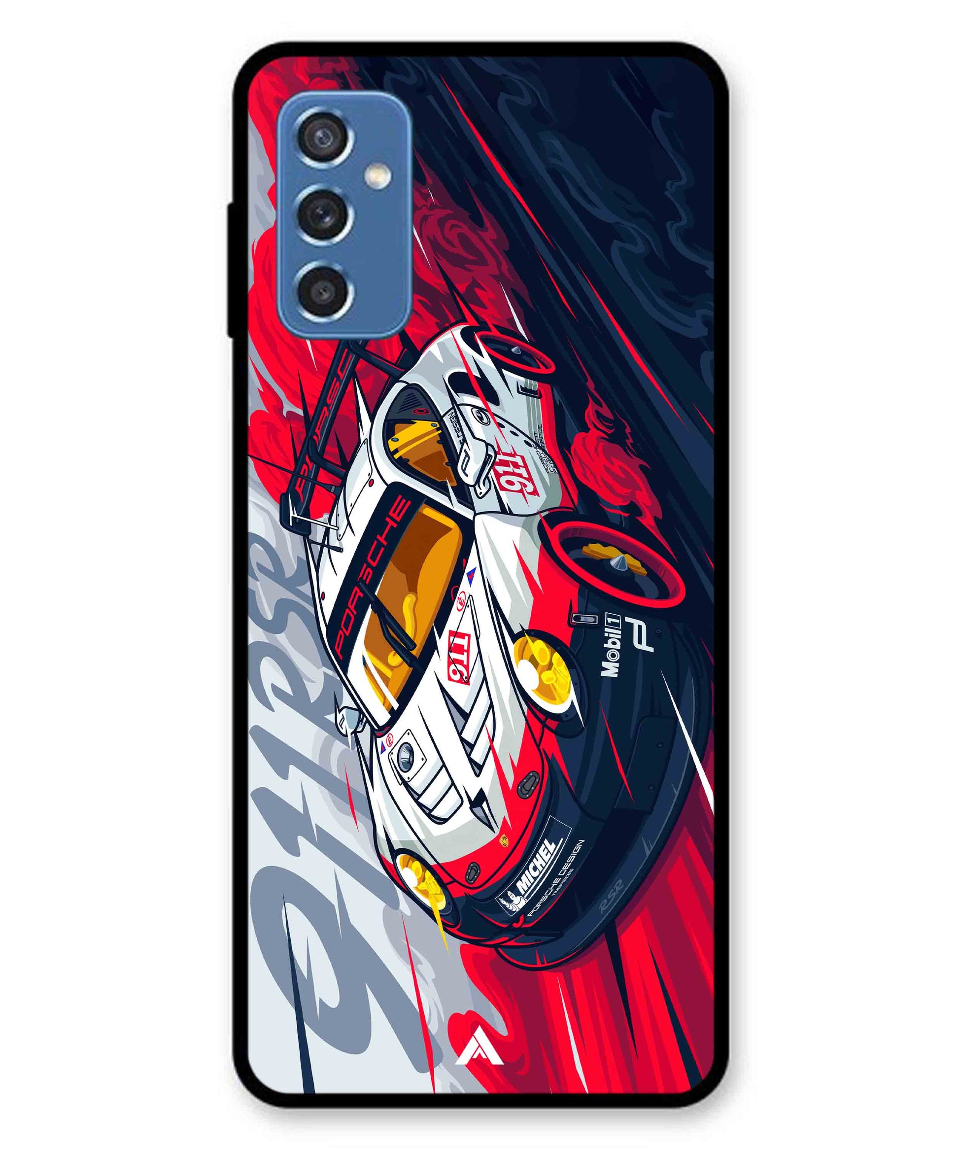 Porsche 911 Car Metal Back Cover Phone Case for Samsung Galaxy M52