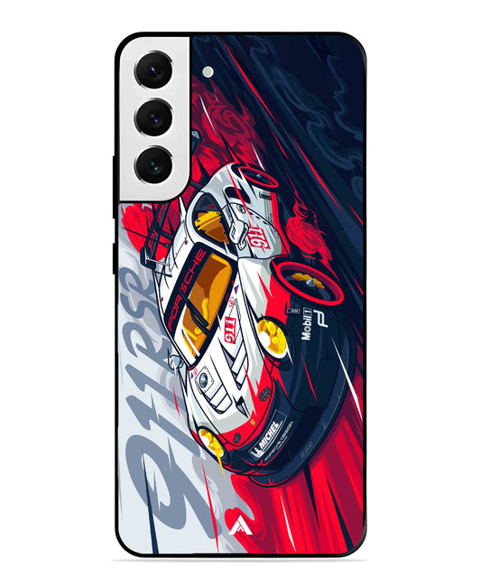 Porsche 911 Car Metal Back Cover Phone Case for Samsung Galaxy S22 Plus