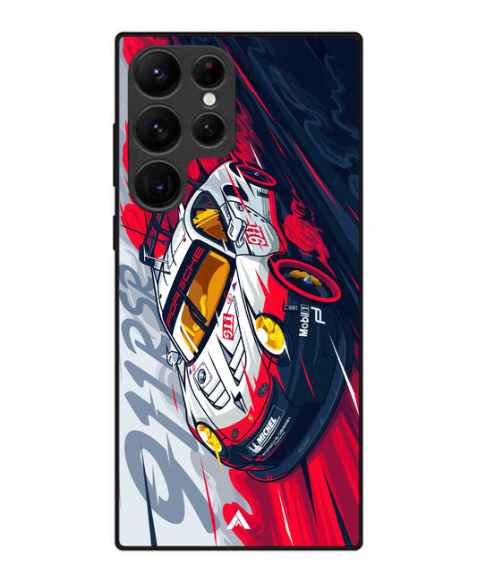 Porsche 911 Car Metal Back Cover Phone Case for Samsung Galaxy S22 Ultra