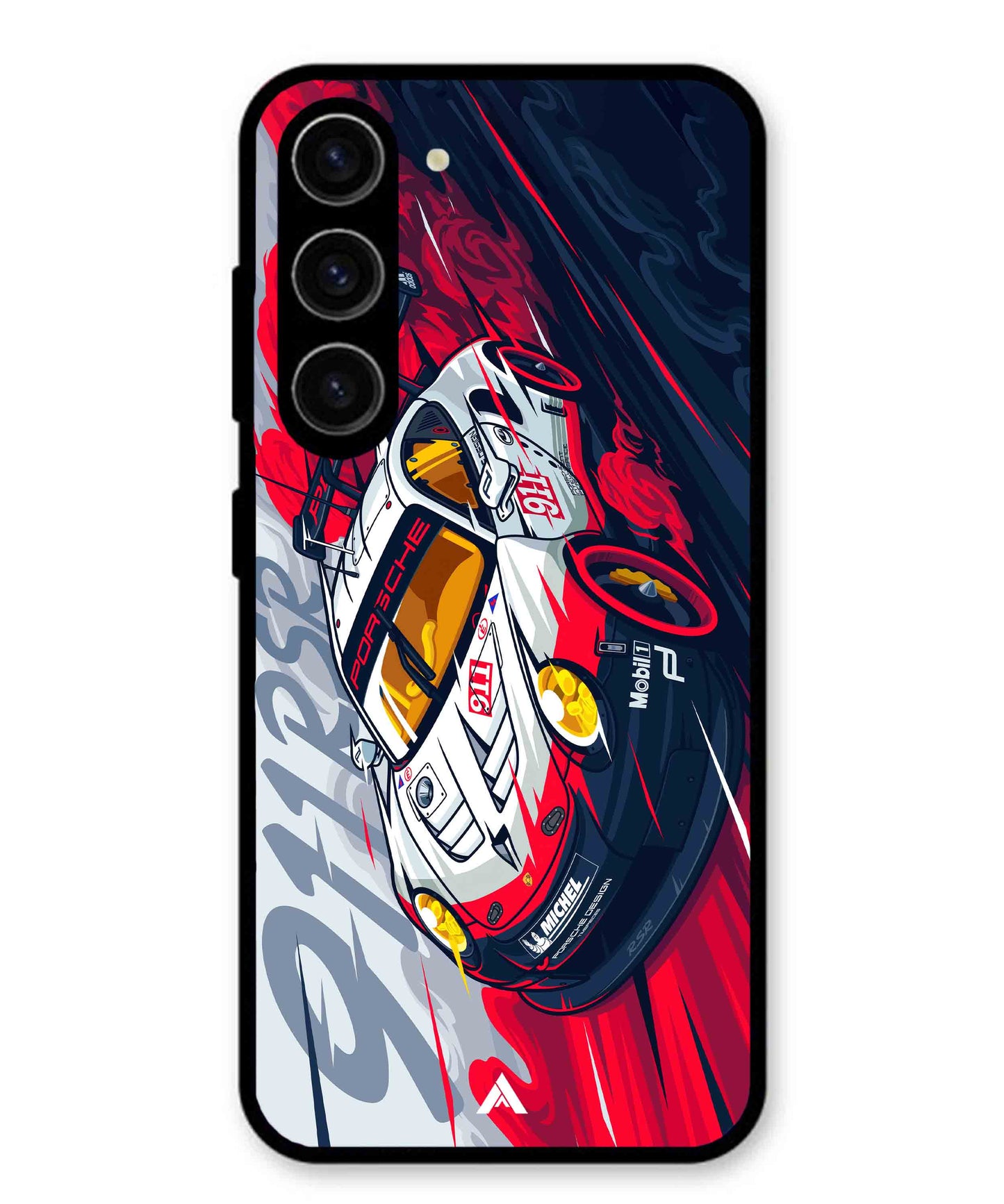 Porsche 911 Car Metal Back Cover Phone Case for Samsung Galaxy S23