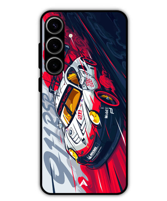 Porsche 911 Car Metal Back Cover Phone Case for Samsung Galaxy S23 Plus