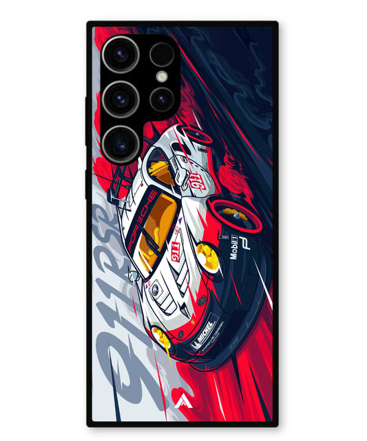 Porsche 911 Car Metal Back Cover Phone Case for Samsung Galaxy S23 Ultra