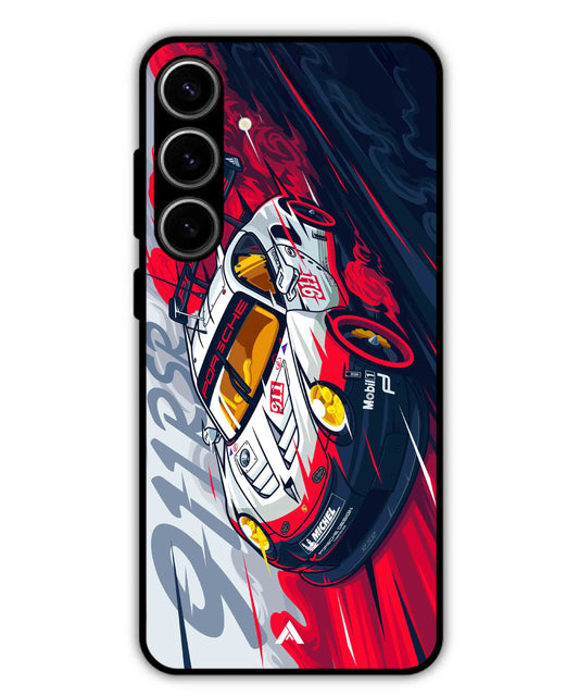 Porsche 911 Car Metal Back Cover Phone Case for Samsung Galaxy S24 Plus