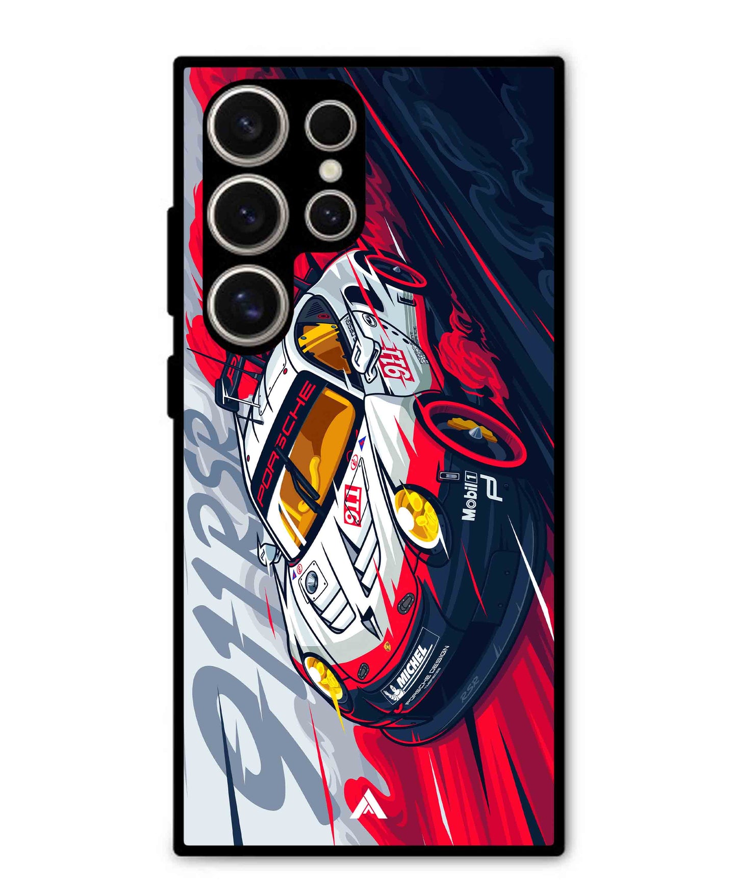 Porsche 911 Car Metal Back Cover Phone Case for Samsung Galaxy S24 Ultra