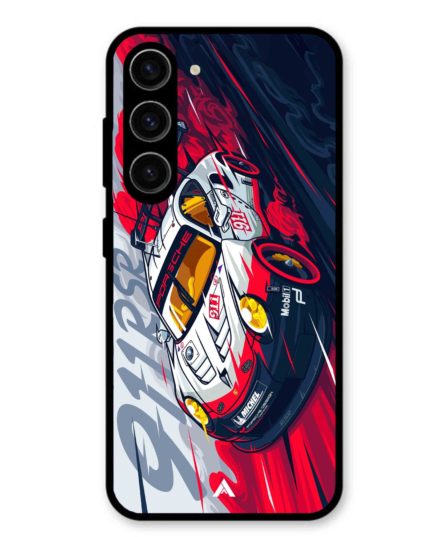 Porsche 911 Car Metal Back Cover Phone Case for Samsung Galaxy S24