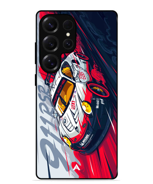 Porsche 911 Car Metal Back Cover Phone Case for Samsung Galaxy S25 Ultra