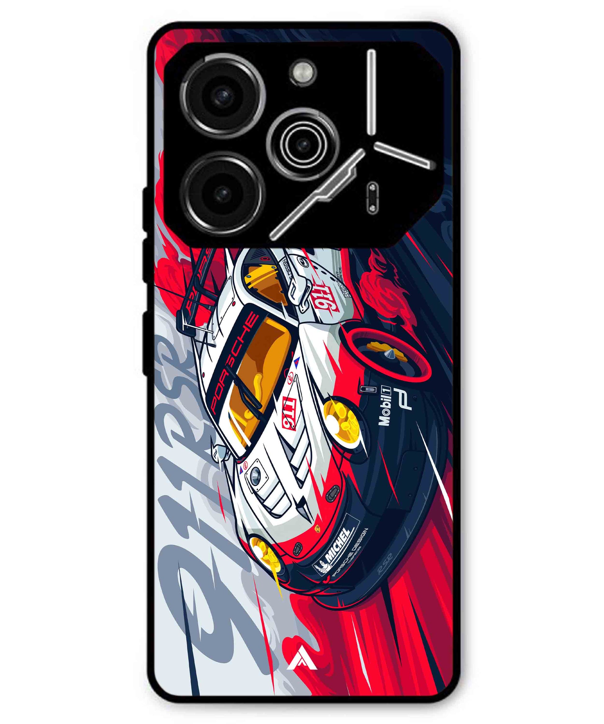 Porsche 911 Car Metal Back Cover Phone Case for Tecno Pova 6