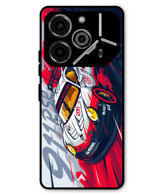 Porsche 911 Car Metal Back Cover Phone Case for Tecno Pova 6
