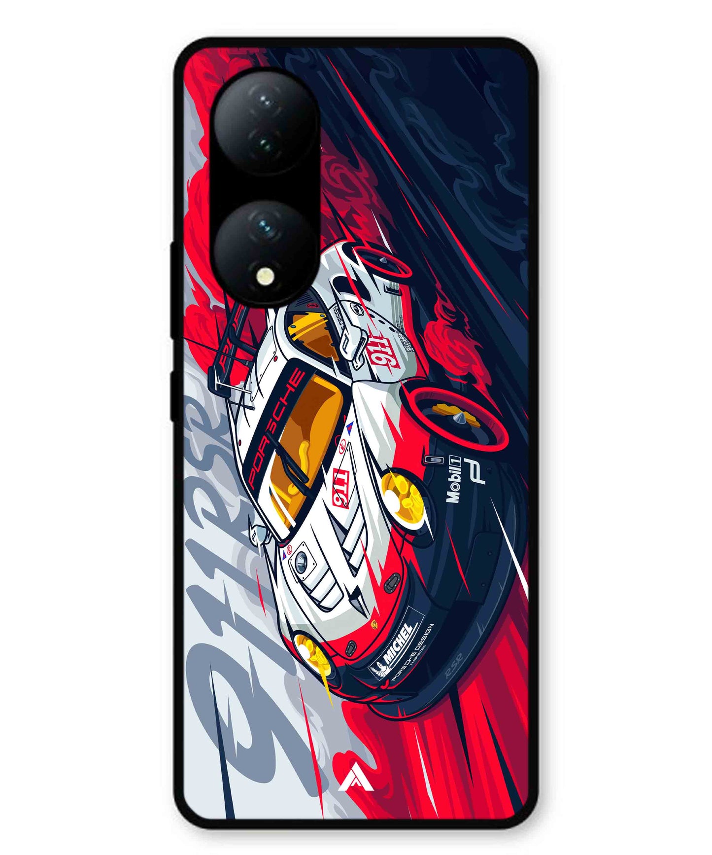 Porsche 911 Car Metal Back Cover Phone Case for Vivo T2