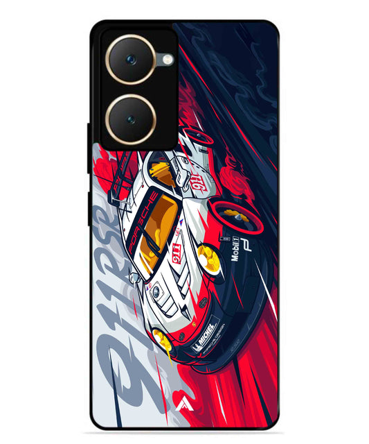 Porsche 911 Car Metal Back Cover Phone Case for Vivo T3 Lite