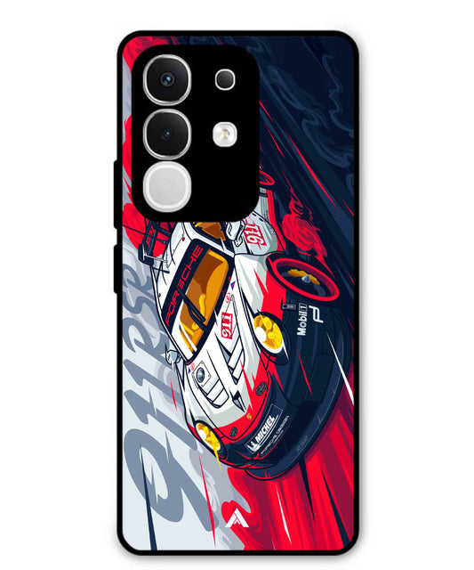 Porsche 911 Car Metal Back Cover Phone Case for Vivo Y29 4G
