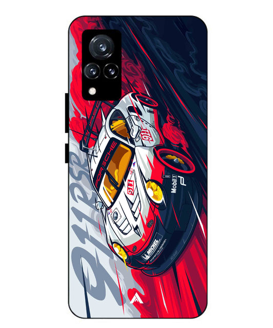 Porsche 911 Car Metal Back Cover Phone Case for Vivo v21