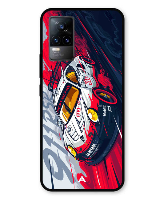Porsche 911 Car Metal Back Cover Phone Case for Vivo v21e 4G