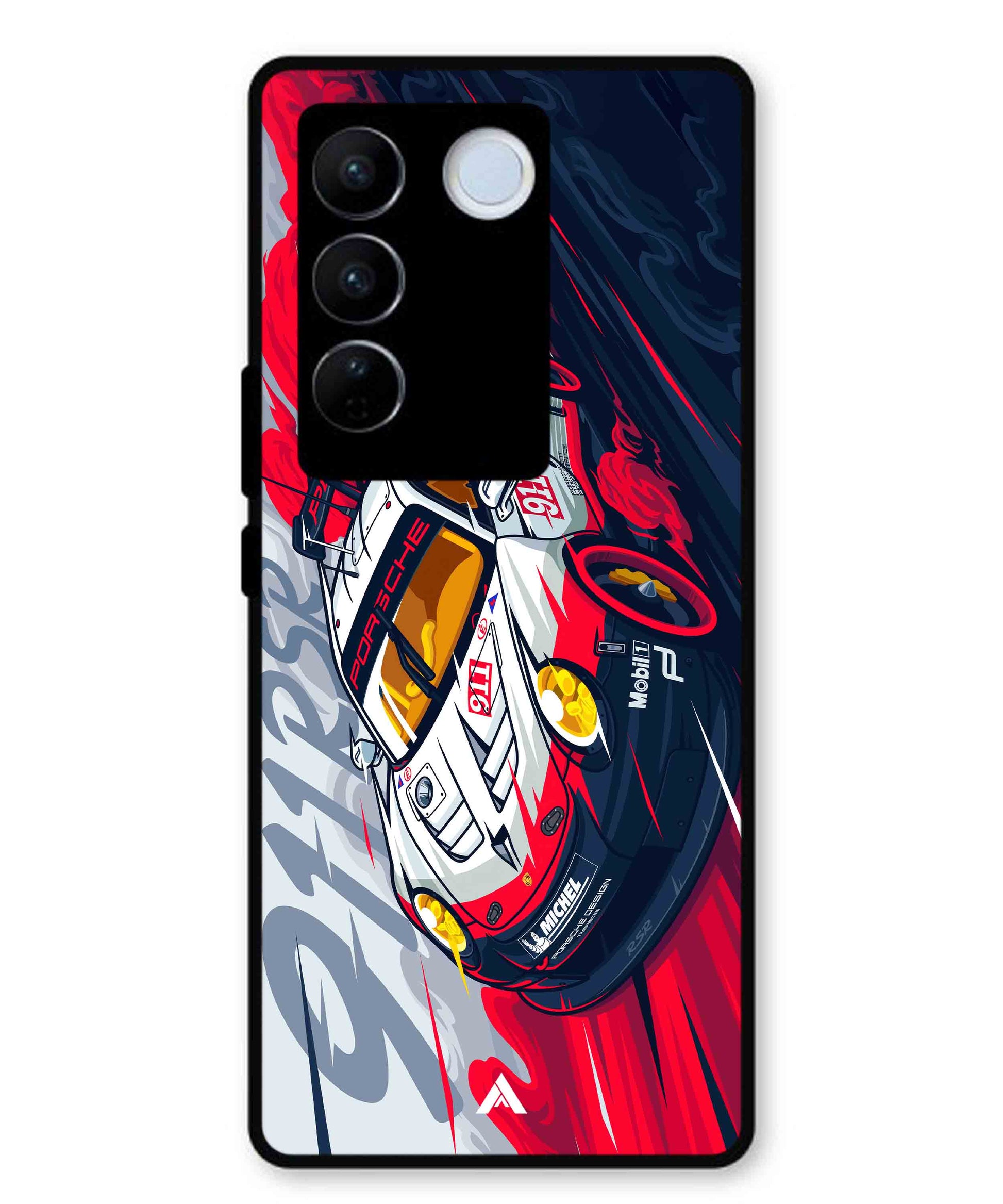 Porsche 911 Car Metal Back Cover Phone Case for Vivo v27e