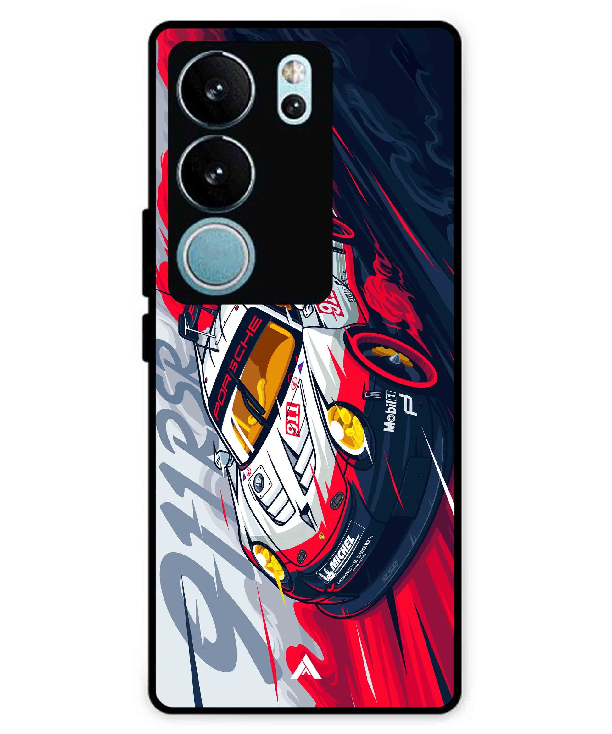 Porsche 911 Car Metal Back Cover Phone Case for Vivo v29