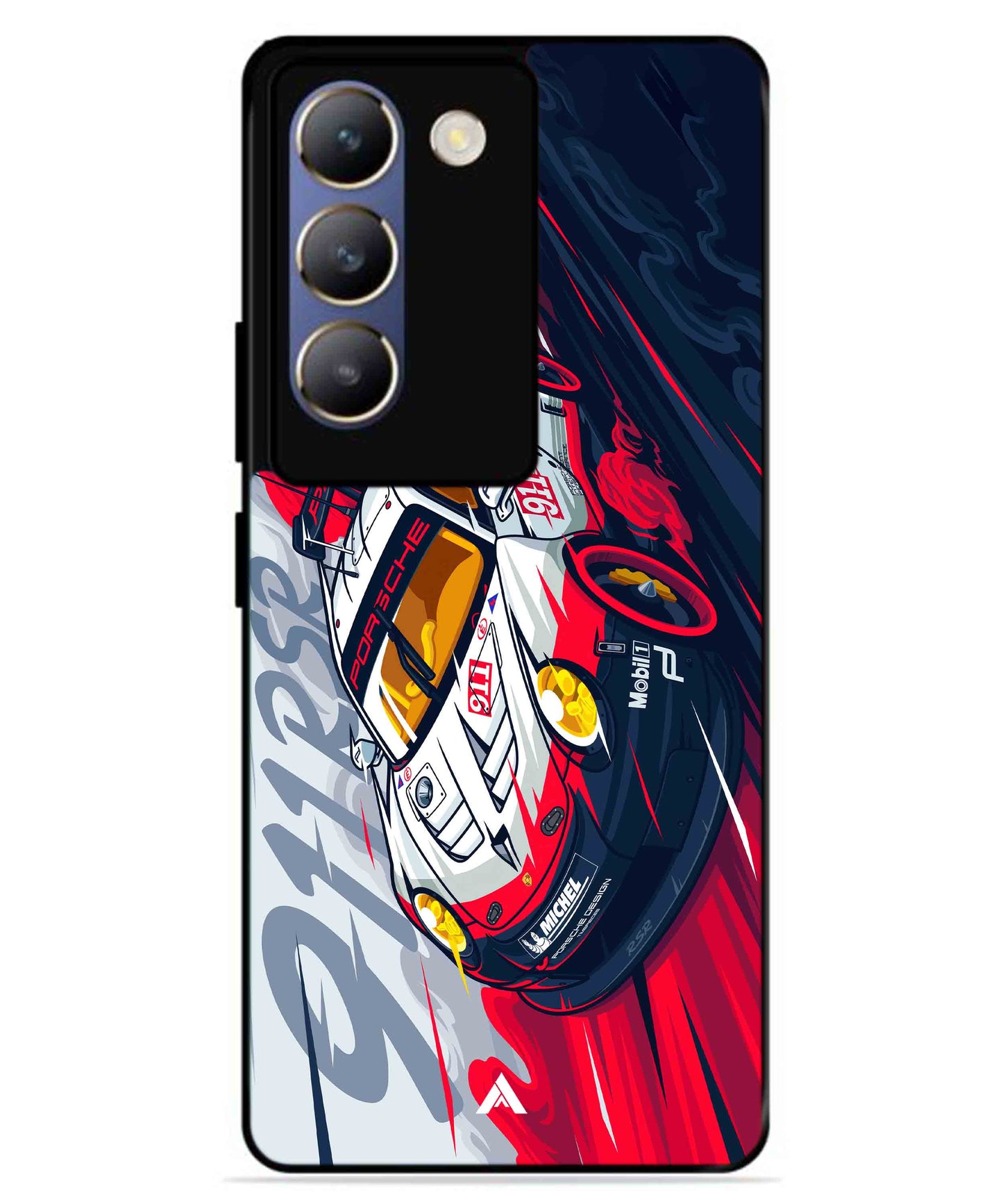 Porsche 911 Car Metal Back Cover Phone Case for Vivo v30 Lite