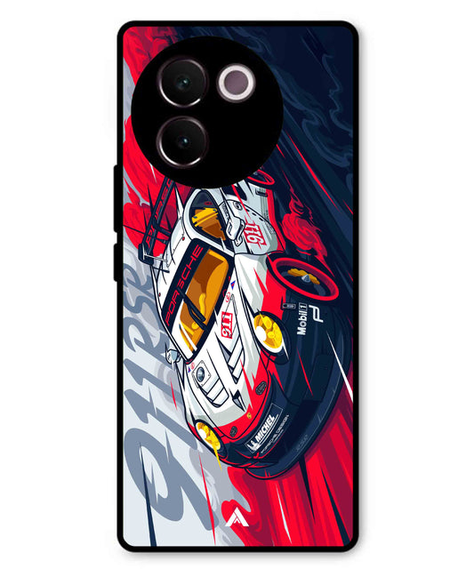 Porsche 911 Car Metal Back Cover Phone Case for Vivo v30e