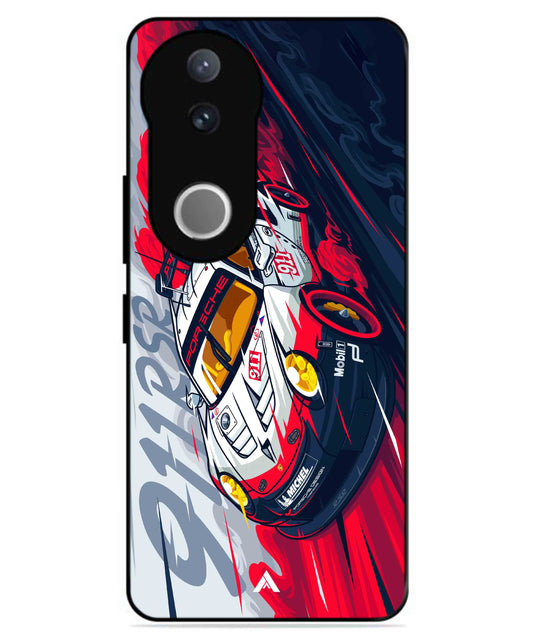 Porsche 911 Car Metal Back Cover Phone Case for Vivo v50