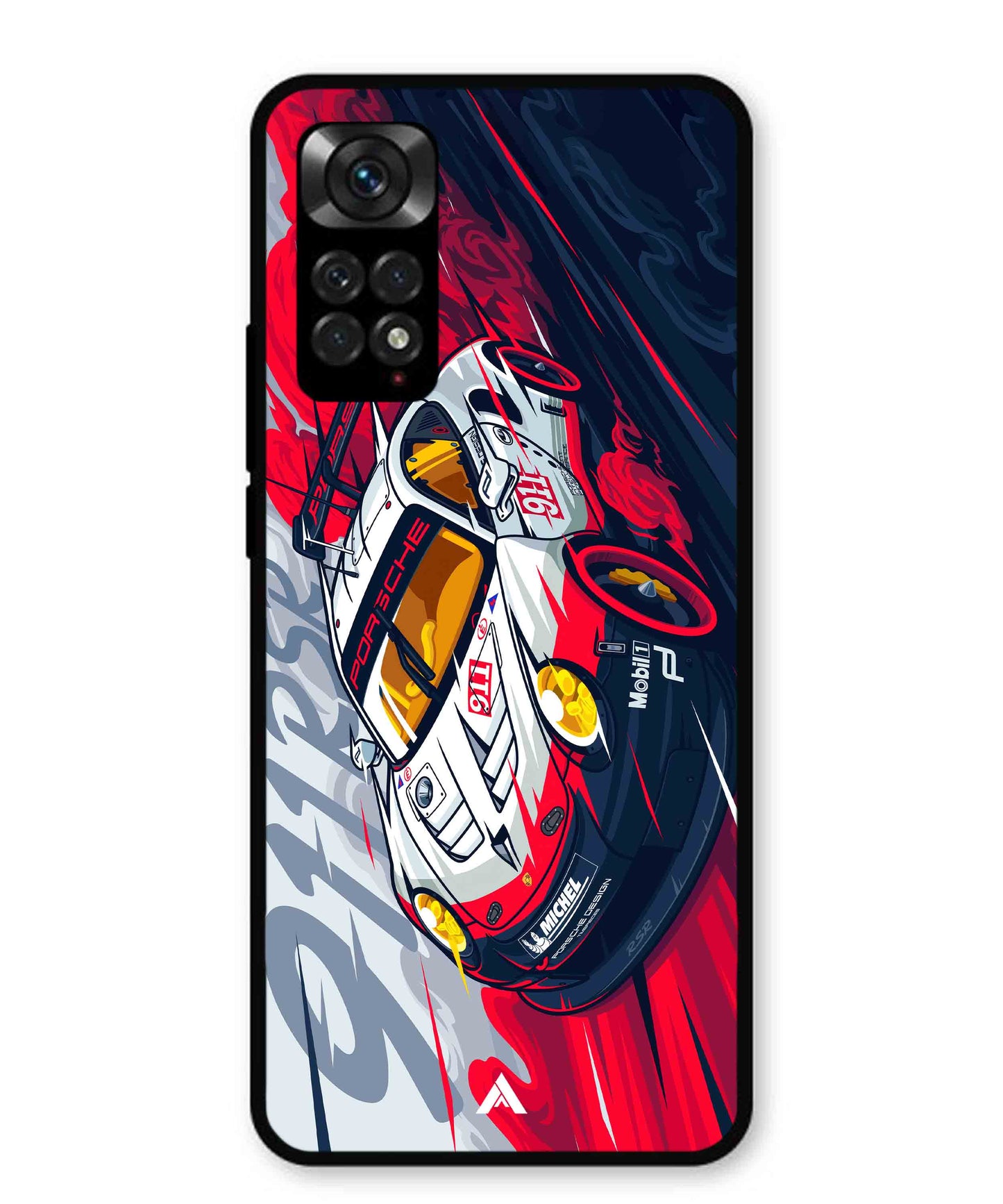 Porsche 911 Car Metal Back Cover Phone Case for Xiaomi Redmi Note 11s