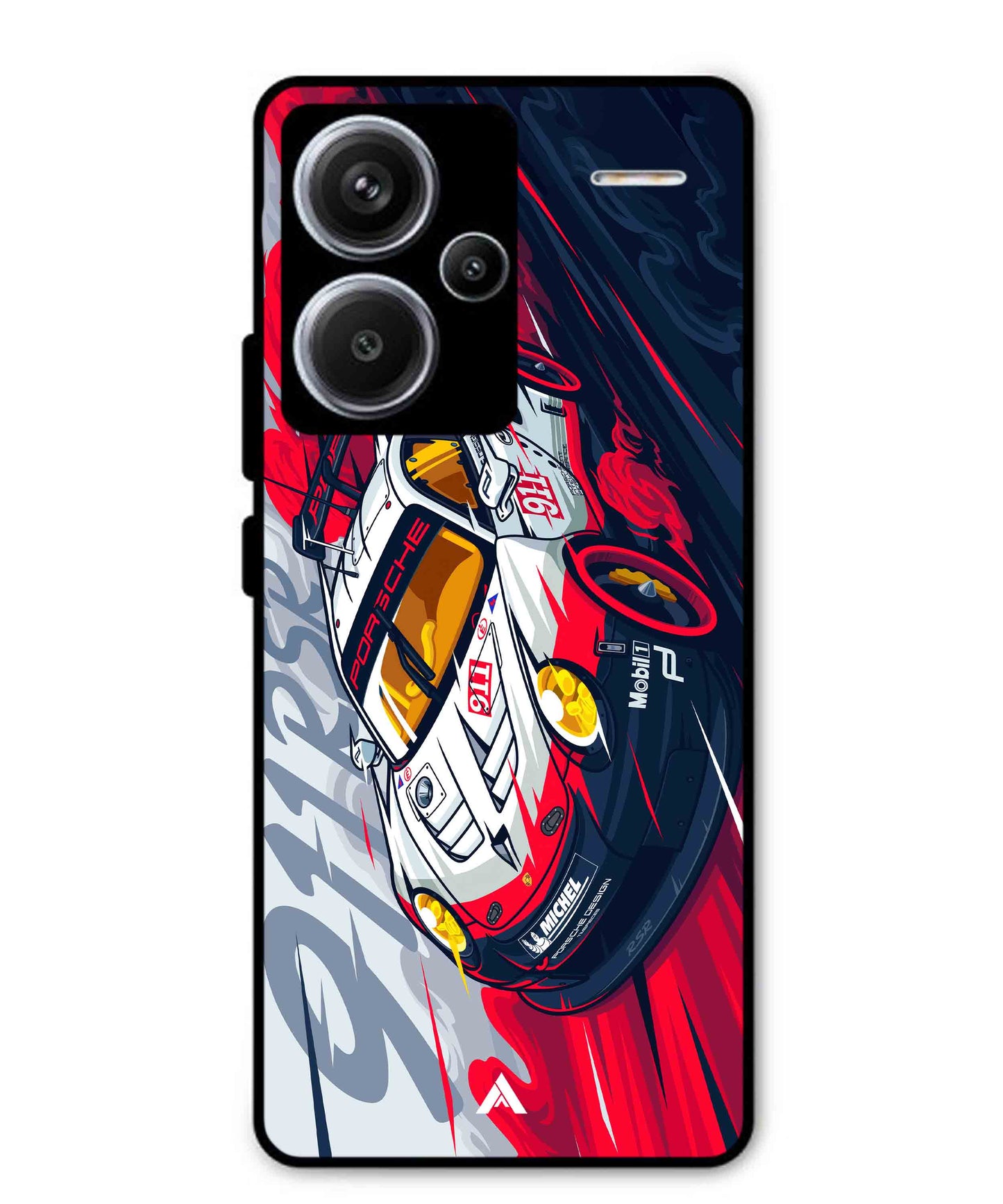 Porsche 911 Car Metal Back Cover Phone Case for Xiaomi Redmi Note 13 Pro Plus