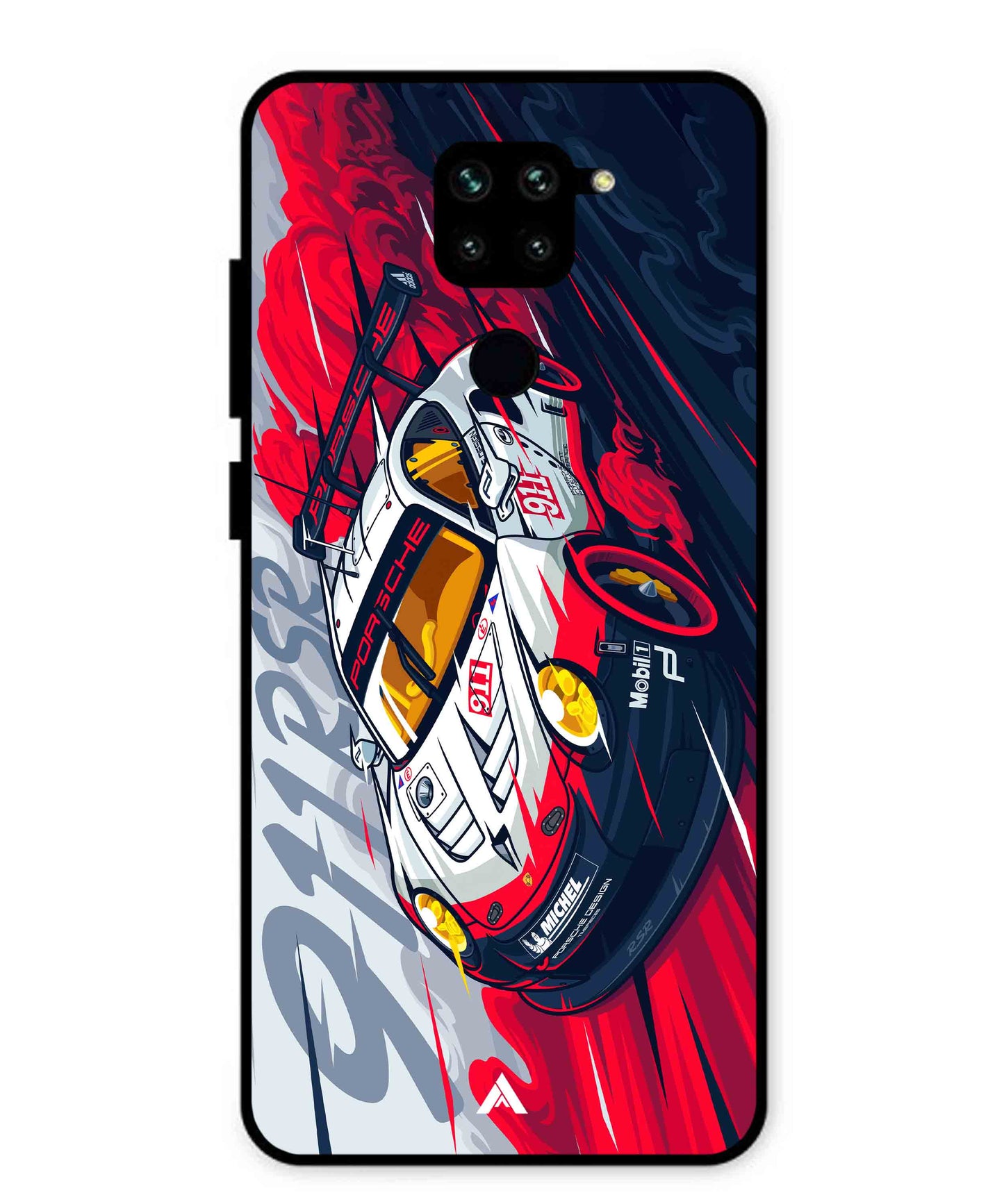 Porsche 911 Car Metal Back Cover Phone Case for Xiaomi Redmi Note 9