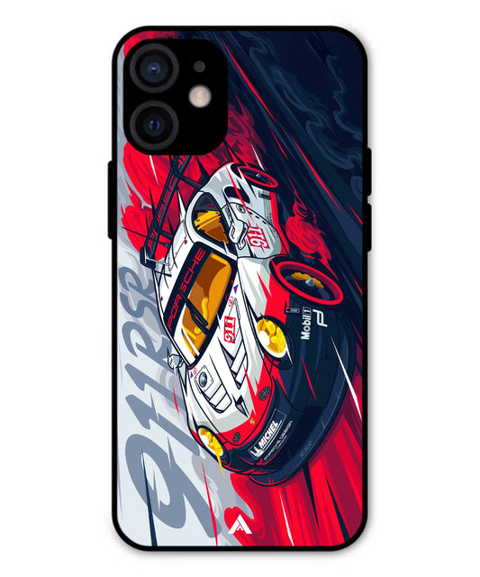 Porsche 911 Car Metal Back Cover Phone Case for iPhone 12 Mini