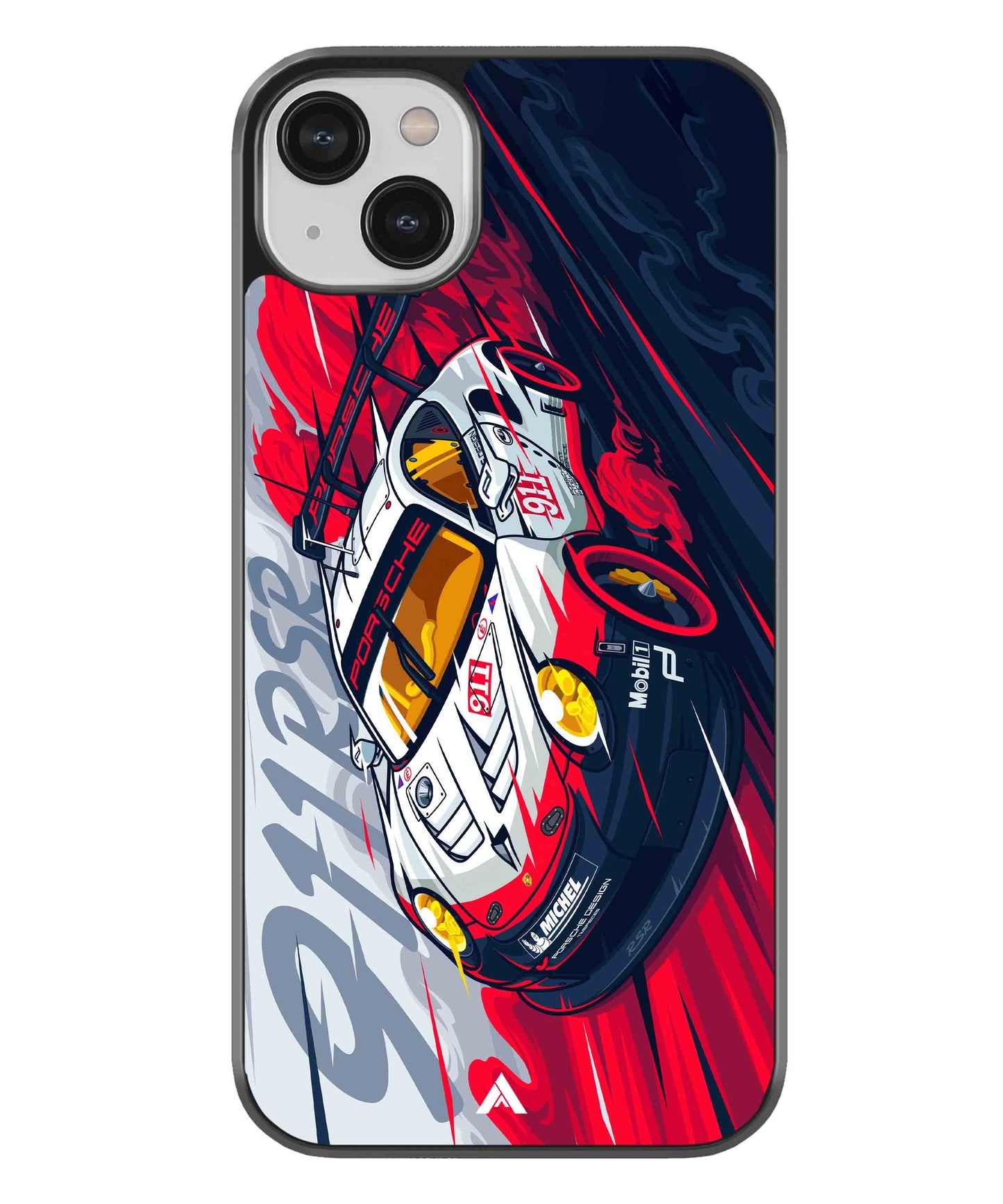 Porsche 911 Car Metal Back Cover Phone Case for iPhone 13