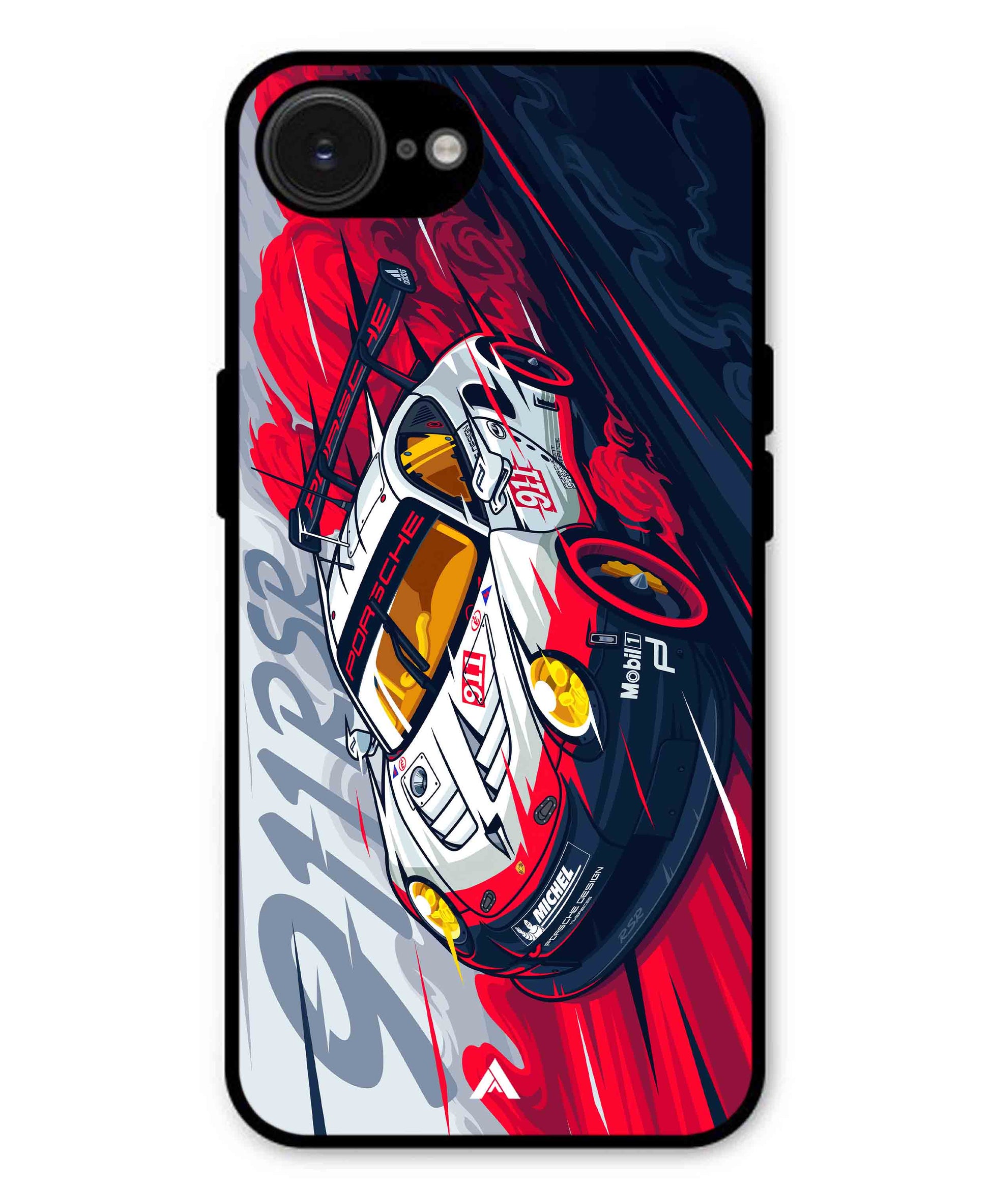 Porsche 911 Car Metal Back Cover Phone Case for iPhone 16e