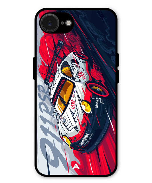 Porsche 911 Car Metal Back Cover Phone Case for iPhone 16e