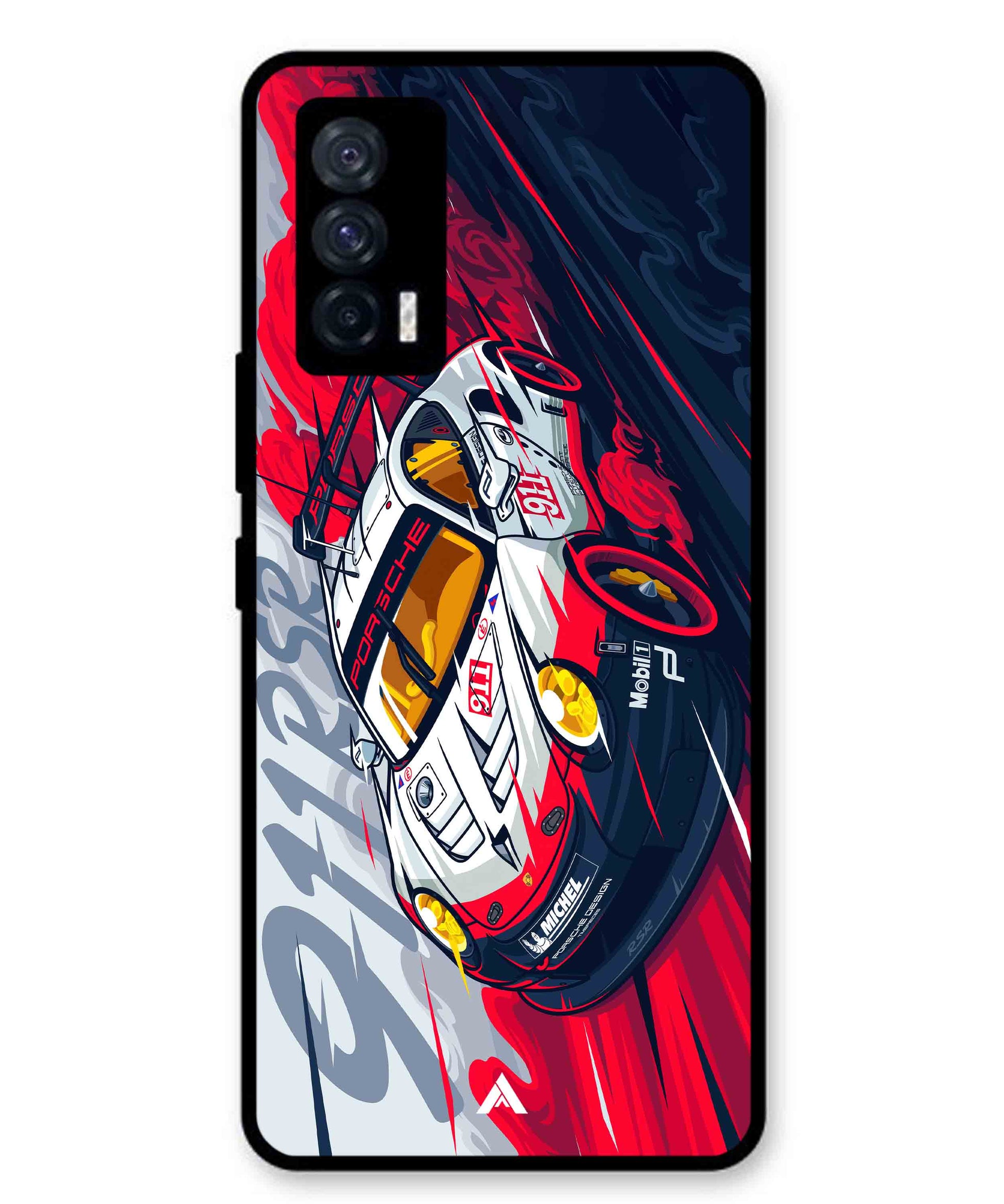 Porsche 911 Car Metal Back Cover Phone Case for iQOO 7