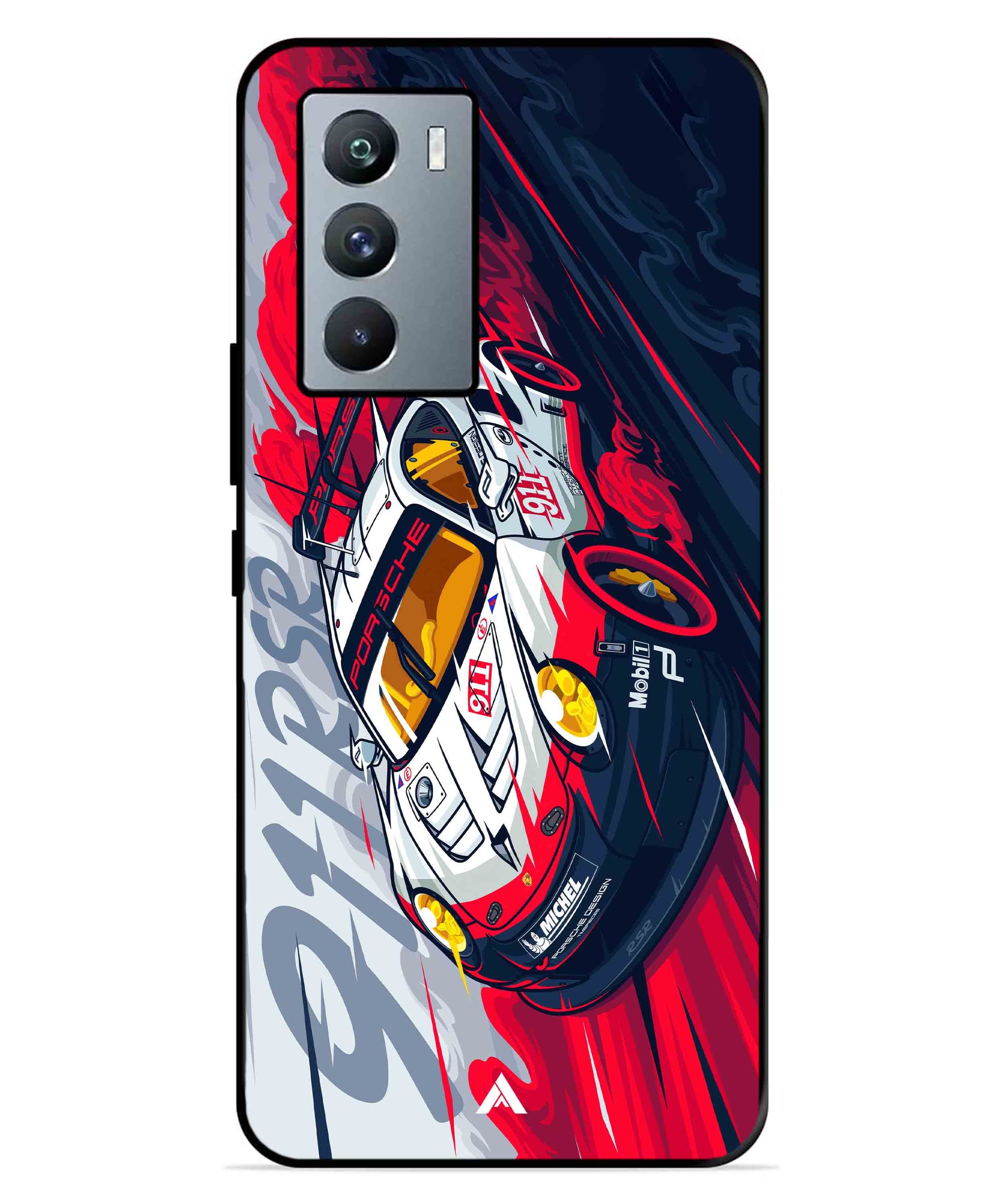 Porsche 911 Car Metal Back Cover Phone Case for iQOO 9 SE