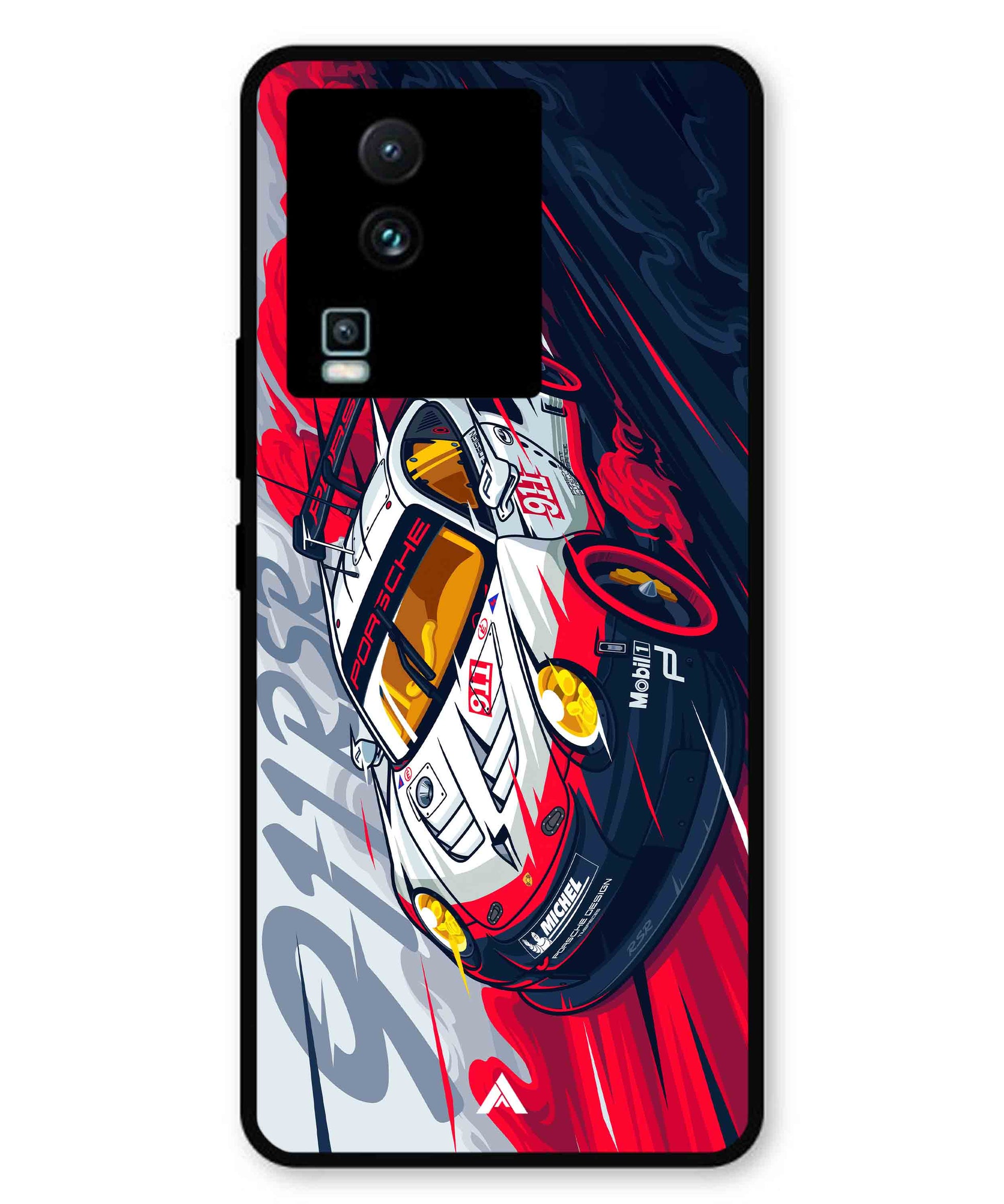 Porsche 911 Car Metal Back Cover Phone Case for iQOO Neo 7