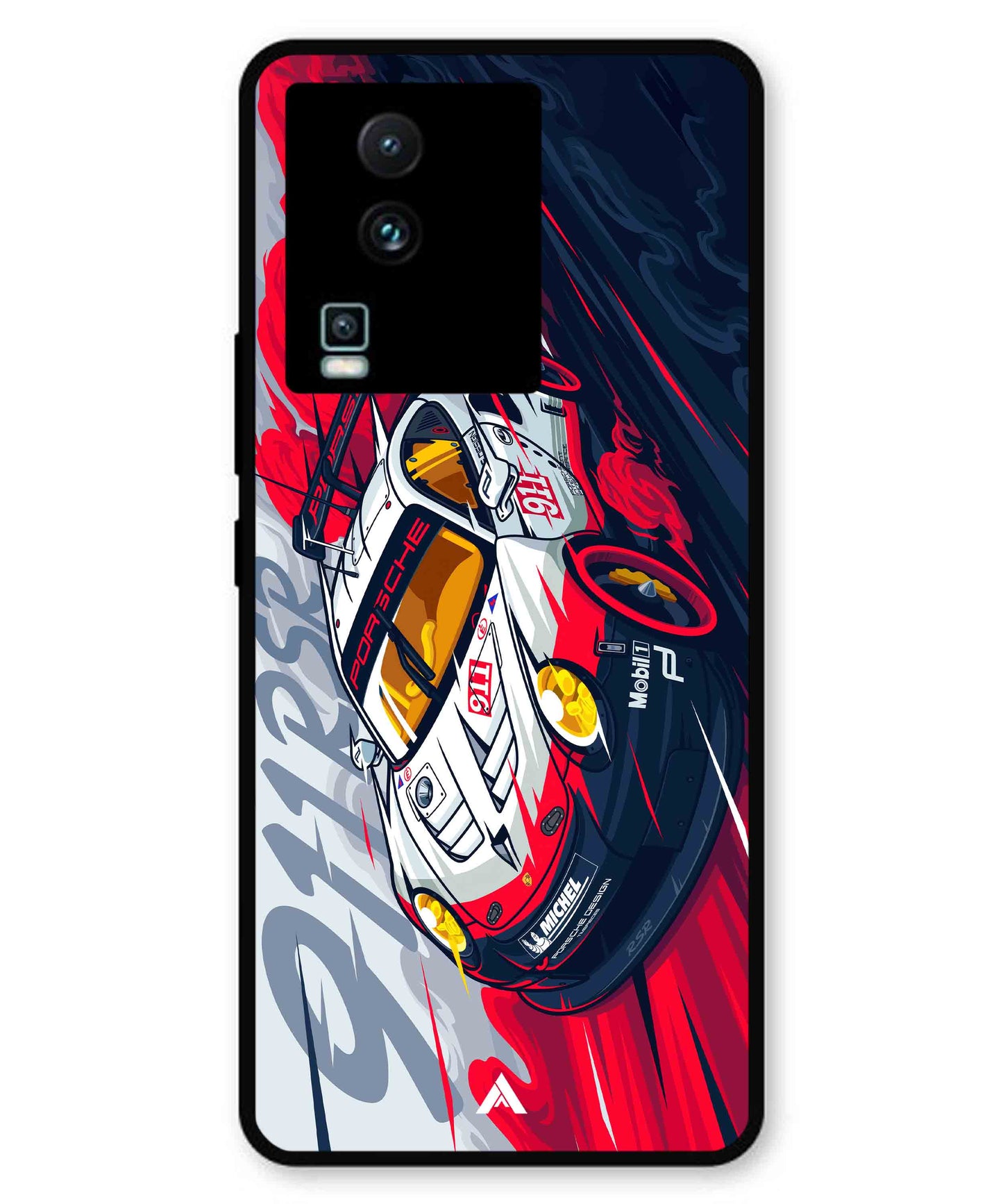 Porsche 911 Car Metal Back Cover Phone Case for iQOO Neo 7 Pro