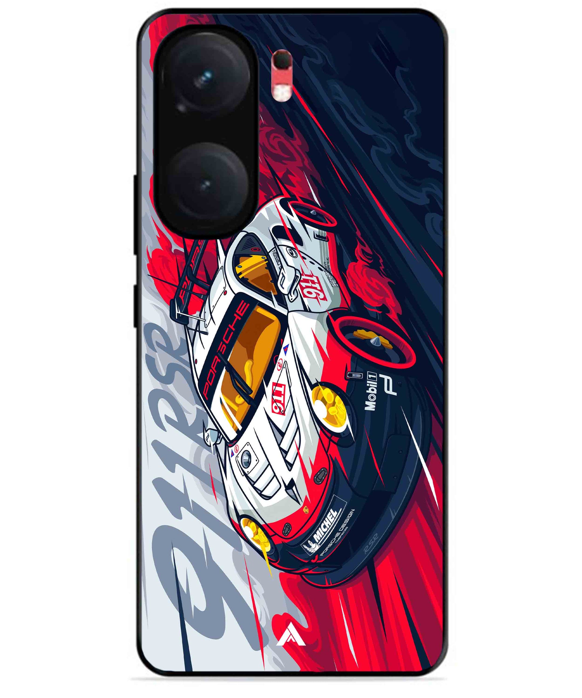 Porsche 911 Car Metal Back Cover Phone Case for iQOO Neo 9 Pro