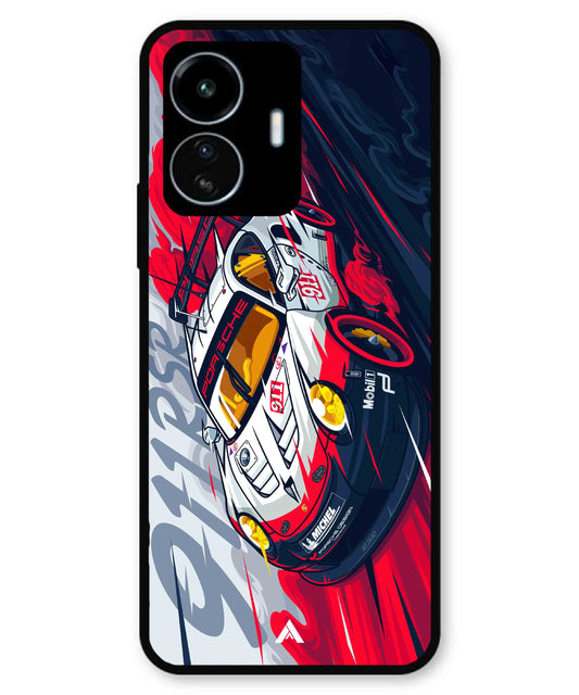 Porsche 911 Car Metal Back Cover Phone Case for iQOO Z6 Lite