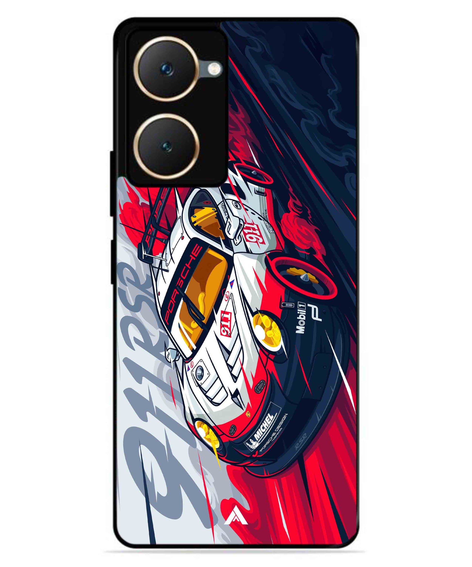 Porsche 911 Car Metal Back Cover Phone Case for iQOO Z9 Lite