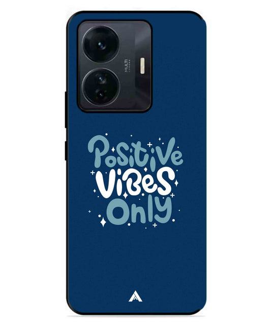 Positive Vibes Only Metal Back Cover Phone Case for IQOO Z6 Pro